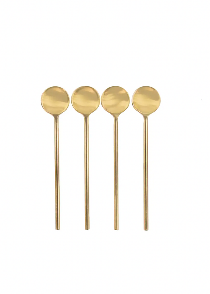 Gold Thin Spoons | S/4
