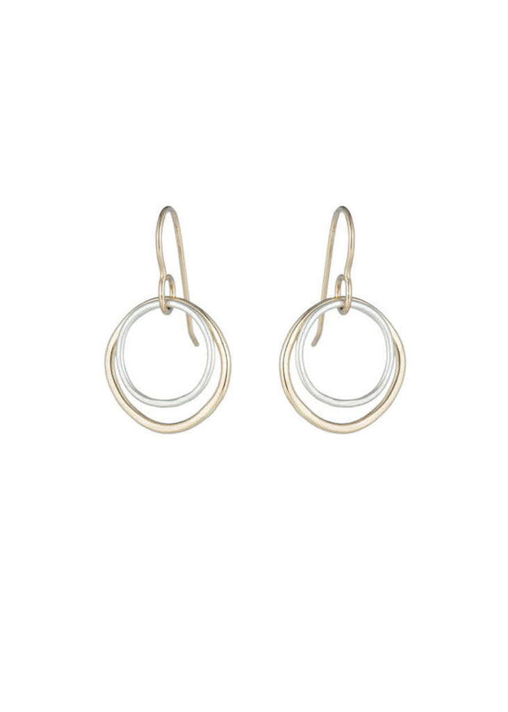 Colleen Mauer Designs | Gold + Silver Double Rounded-Square Earrings