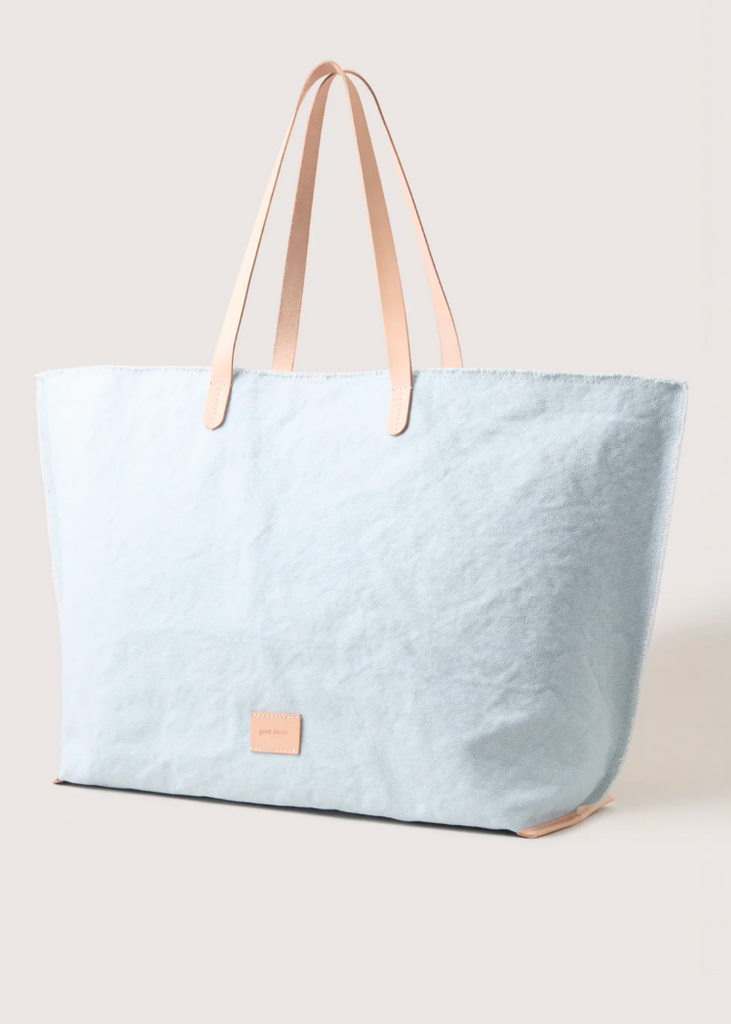 Graf Lantz | Hana Canvas Boat Bag | Mist Vachetta