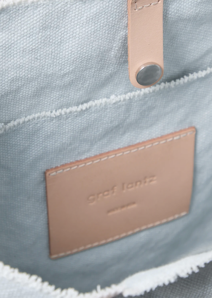 Graf Lantz | Hana Canvas Boat Bag | Mist Vachetta