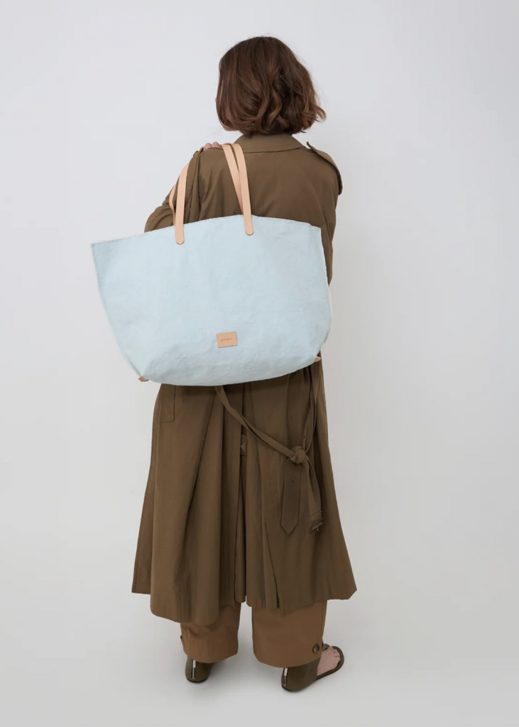 Graf Lantz | Hana Canvas Boat Bag | Mist Vachetta