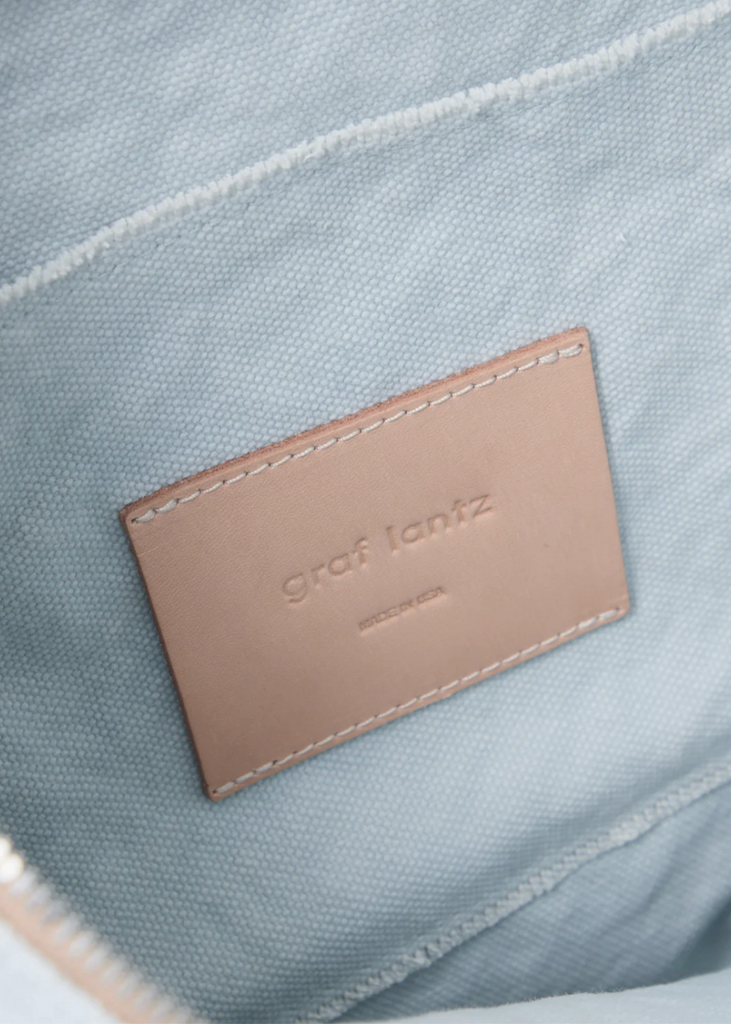 Graf Lantz | Hana Canvas Hobo Bag | Mist Vachetta