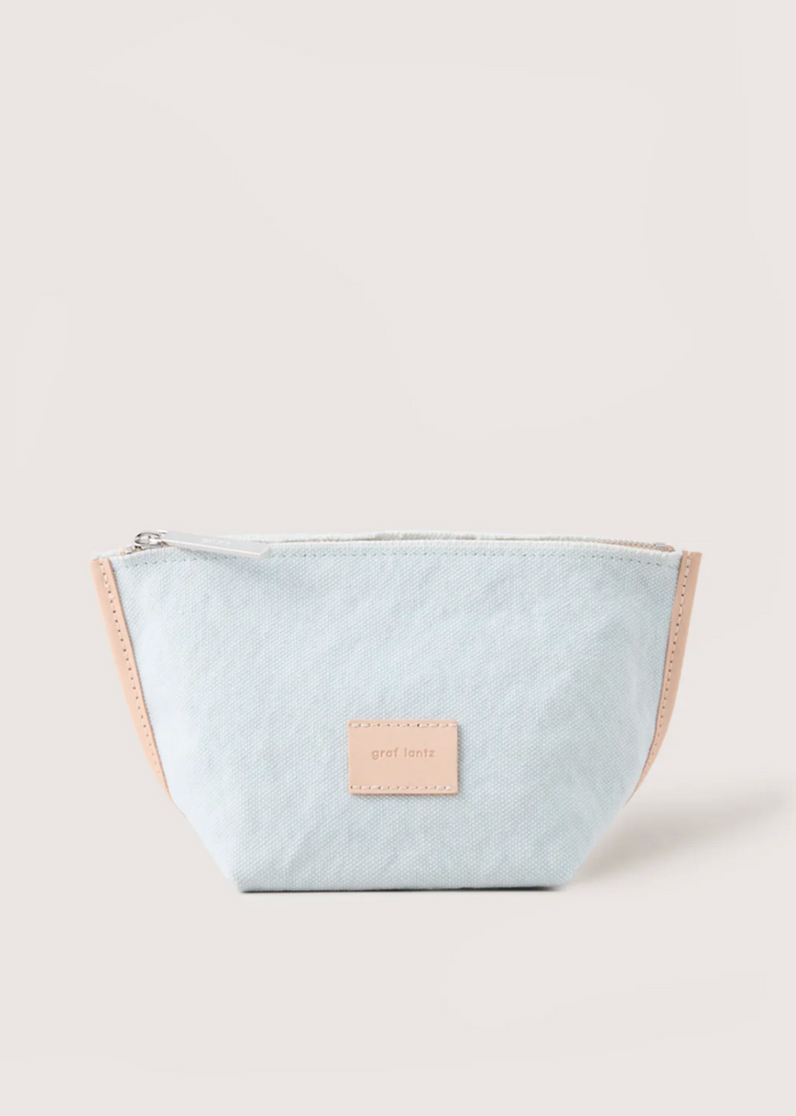 Graf Lantz | Hana Canvas Pouch | Mist Vachetta