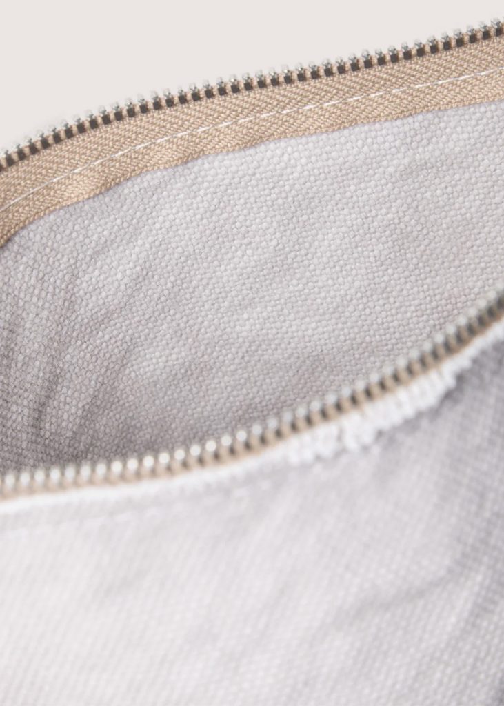 Graf Lantz | Hana Canvas Pouch | Stone Vachetta