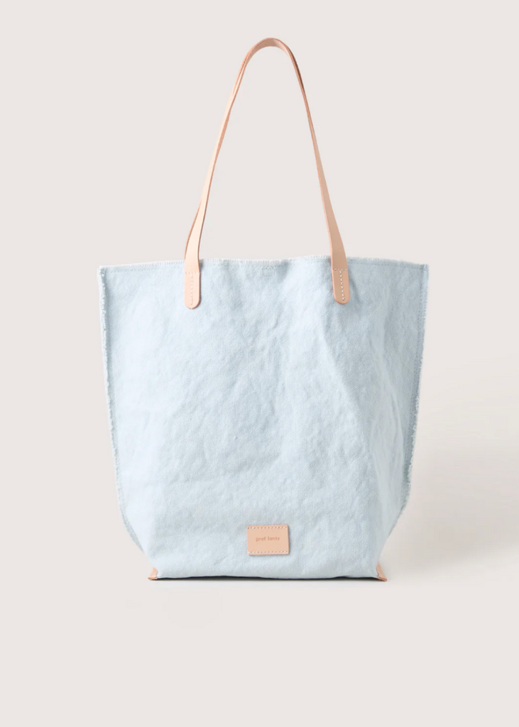 Graf Lantz | Hana Canvas Tote | Mist Vachetta