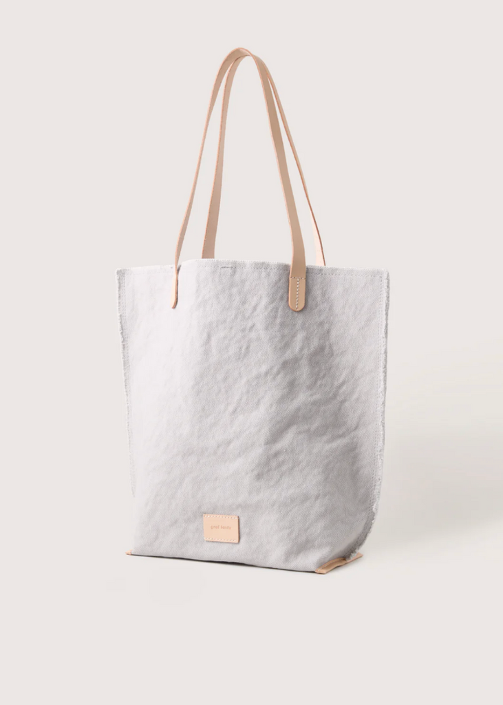 Graf Lantz | Hana Canvas Tote | Stone Vachetta