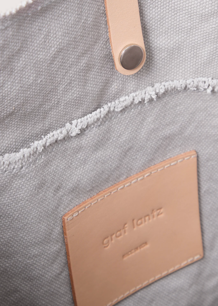 Graf Lantz | Hana Canvas Tote | Stone Vachetta