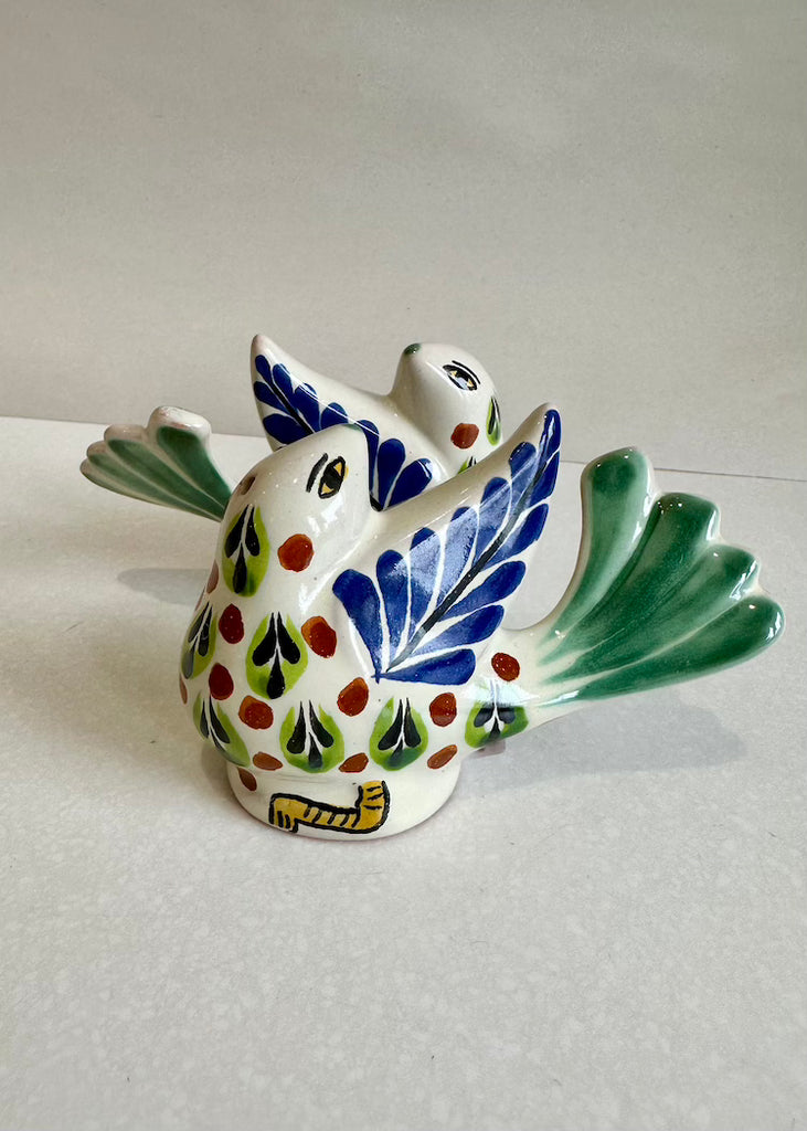 Bird Salt + Pepper Shaker Set Green
