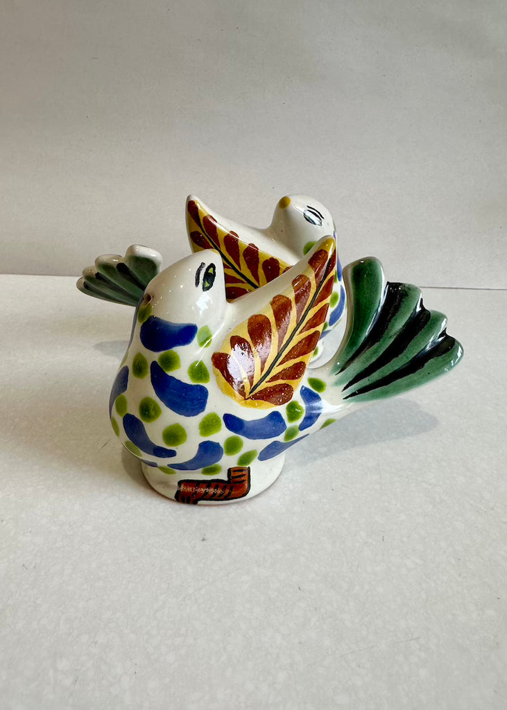 Bird Salt + Pepper Shaker Set Green