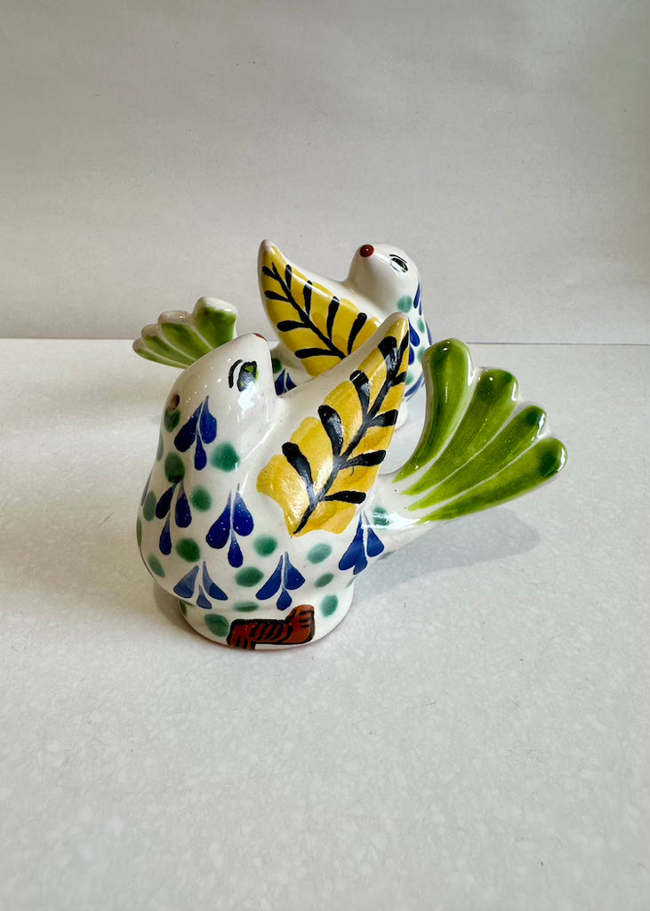 Bird Salt + Pepper Shaker Set Green