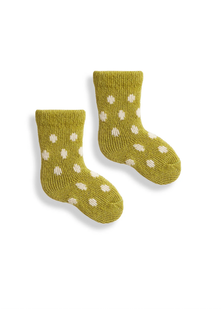 Green Apple | Baby Dot Wool Cashmere Socks