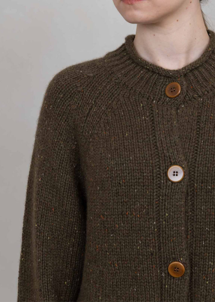 Oats + Rice | Juno Cashmere Cardigan | Green