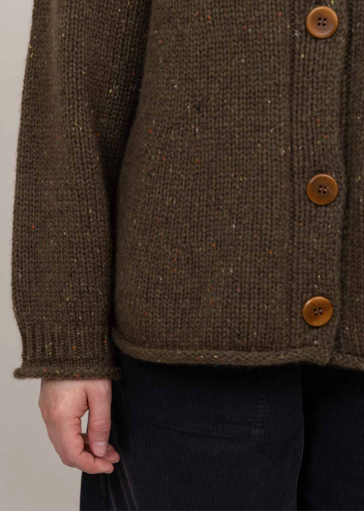 Oats + Rice | Juno Cashmere Cardigan | Green