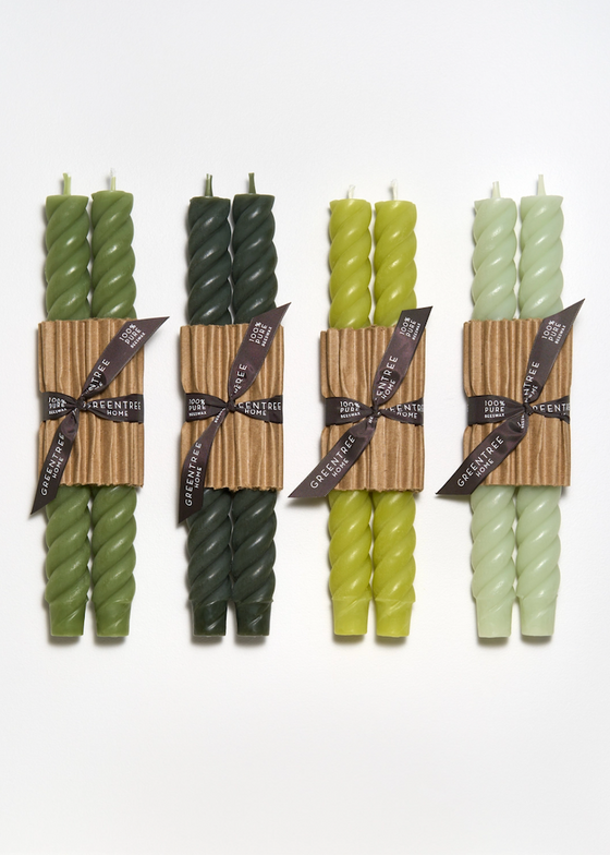 Greentree Home Candle | 10" Rope Taper Candles
