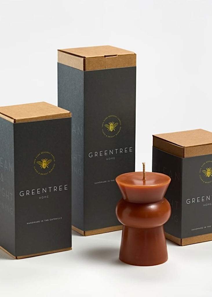 Greentree Home | Josee Pillar Candle in Terra Cotta