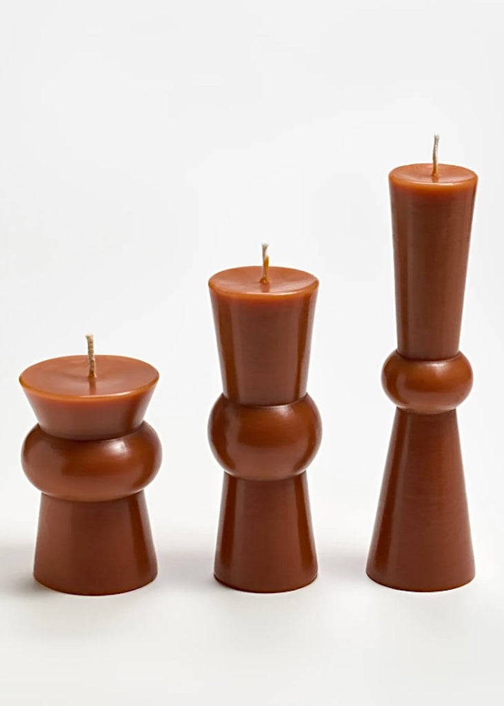 Greentree Home | Josee Pillar Candle in Terra Cotta