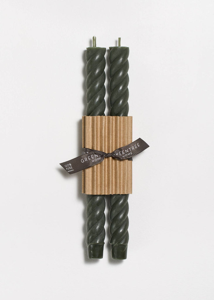 Greentree Home Candle | 10" Rope Taper Candles | Antique