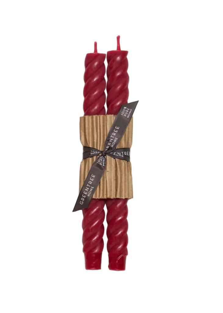 Greentree Home Candle | 10" Rope Taper Candles | Bittersweet