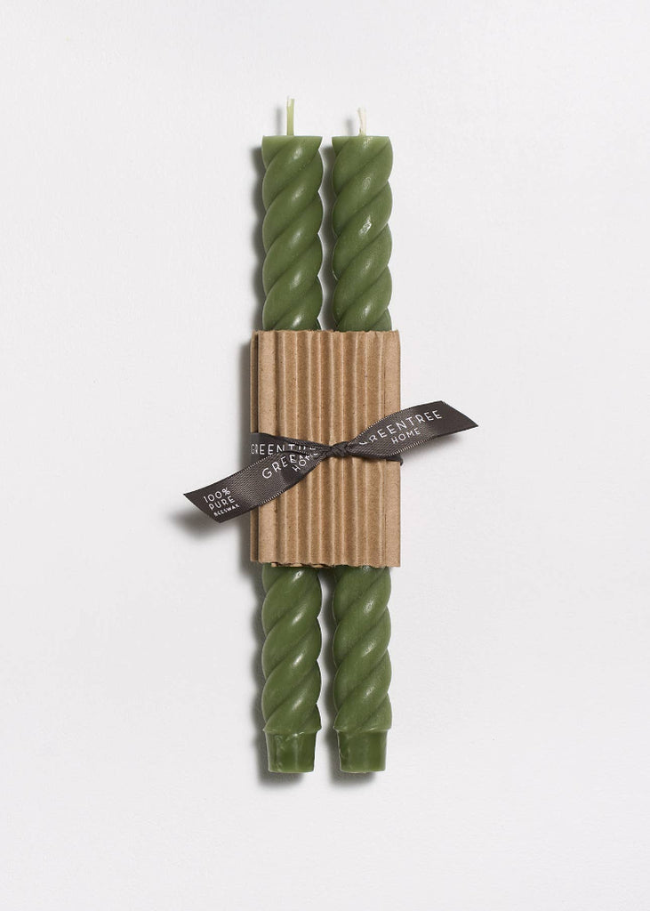 Greentree Home Candle | 10" Rope Taper Candles | Sage