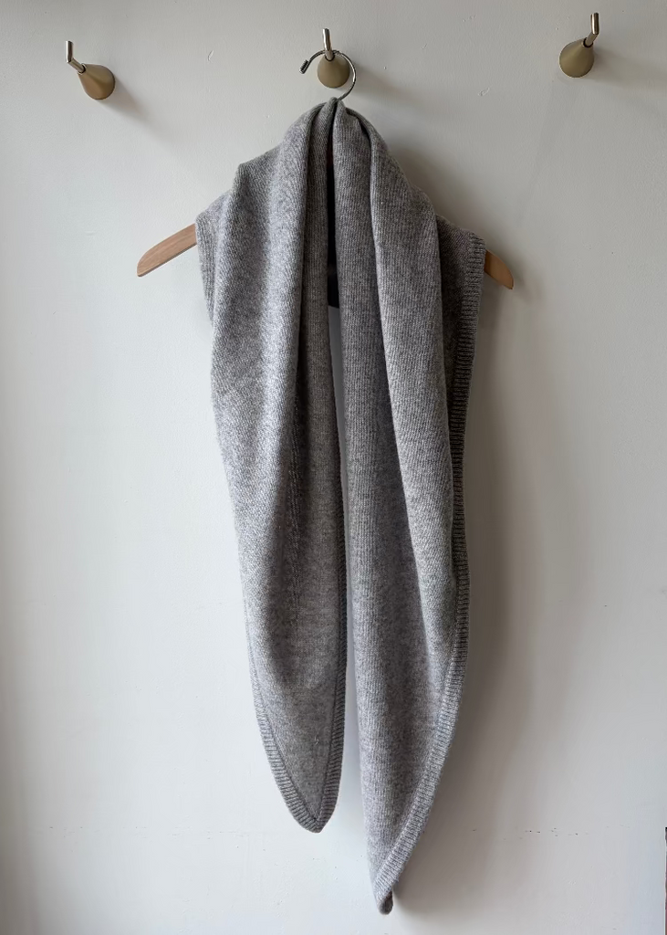 Grey Heather | Cashmere Triangle Scarf