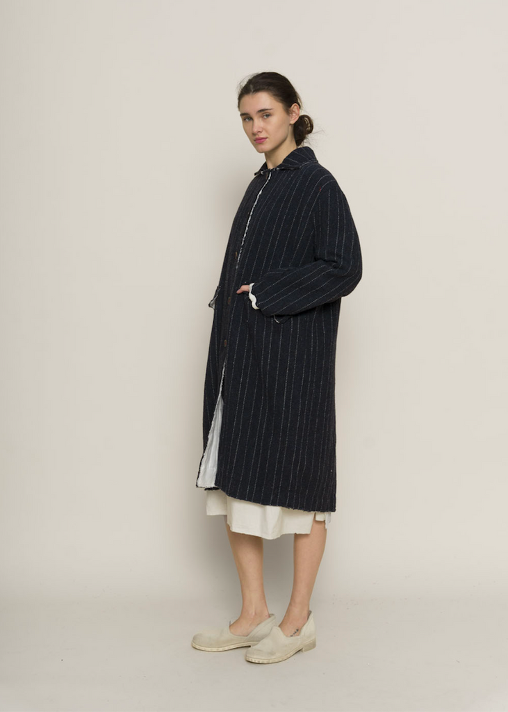 H+ Hannoh Wessel | Coat Mabel | Navy Pinstripe