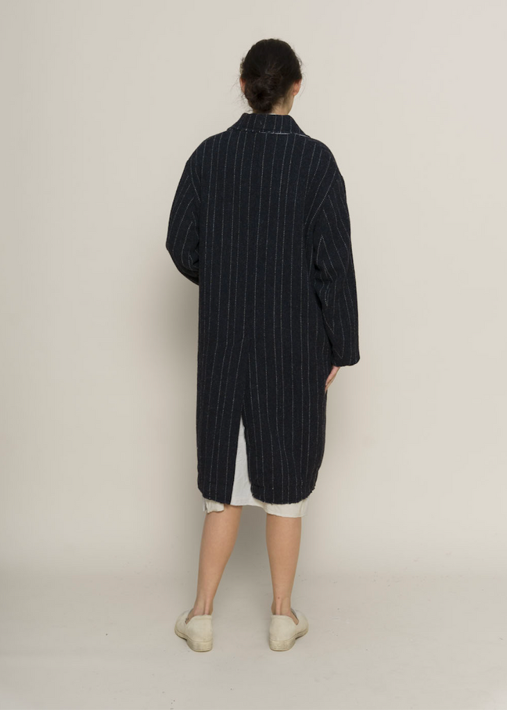 H+ Hannoh Wessel | Coat Mabel | Navy Pinstripe