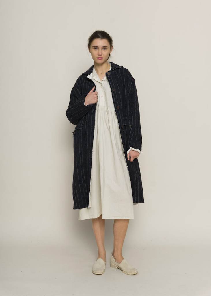 H+ Hannoh Wessel | Coat Mabel | Navy Pinstripe