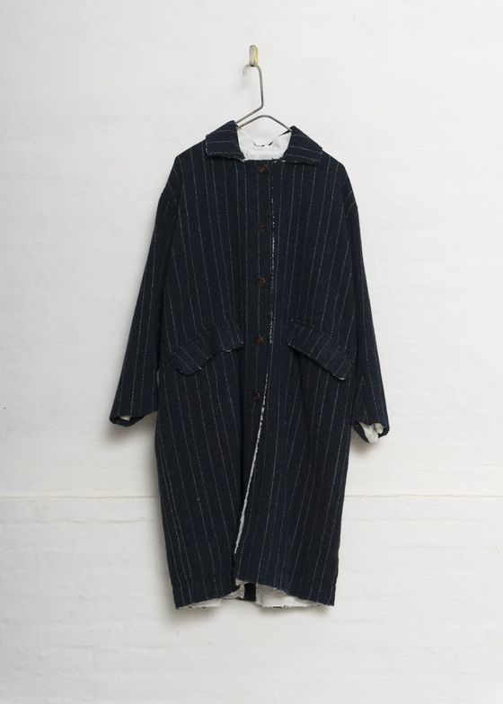 H+ Hannoh Wessel | Coat Mabel | Navy Pinstripe