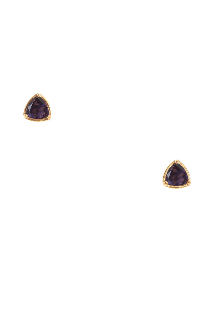 Hailey Gerrits | Classic Trillion Earrings | Iolite
