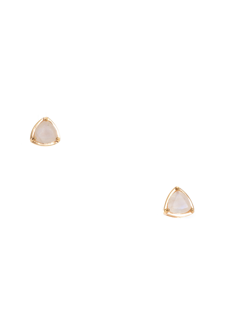 Hailey Gerrits | Classic Trillion Earrings | Moonstone