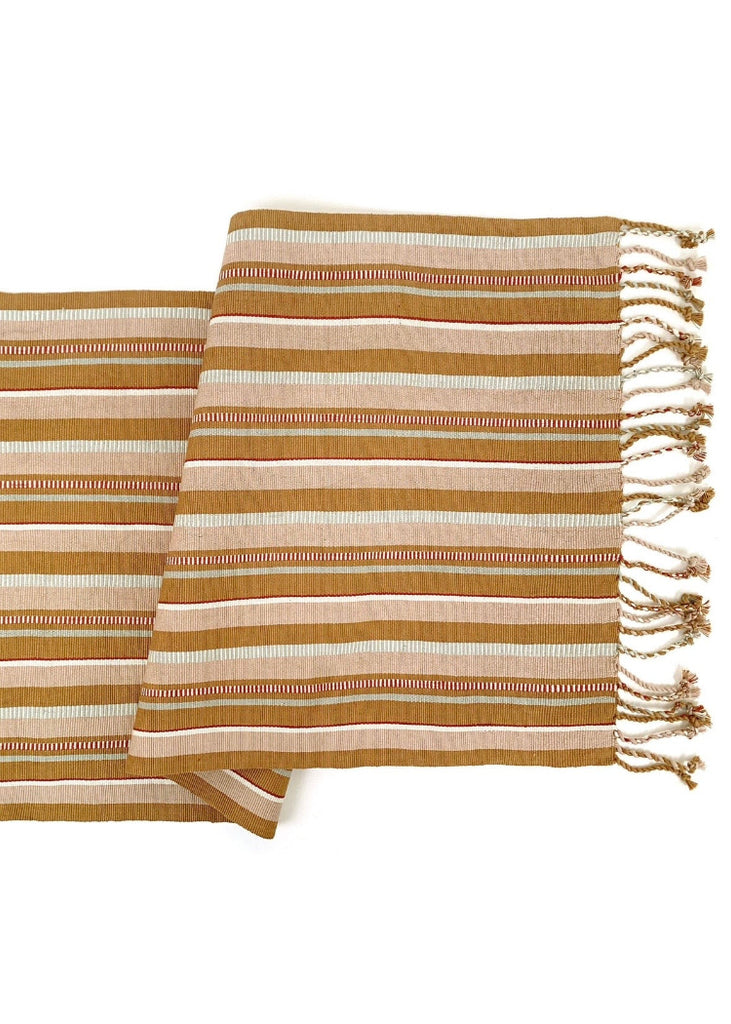 Handwoven Table Runner in Sand Peine