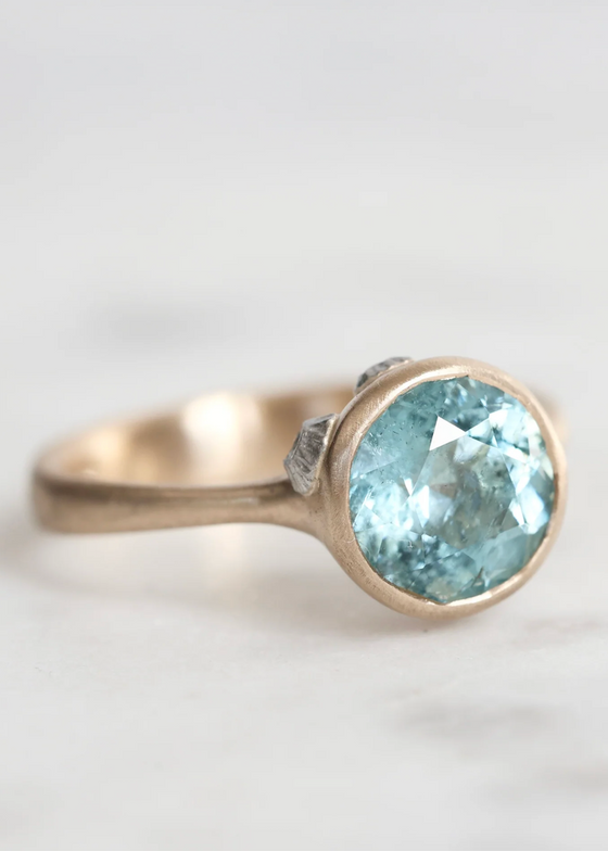 Hannah Blount | Breeze Aquamarine Ring | 14k