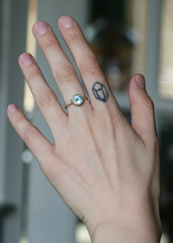 Hannah Blount | Breeze Aquamarine Ring | 14k
