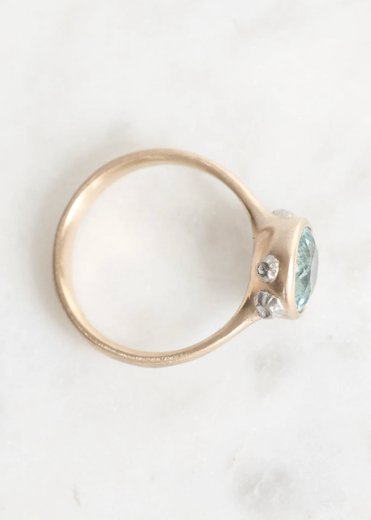 Hannah Blount | Breeze Aquamarine Ring | 14k