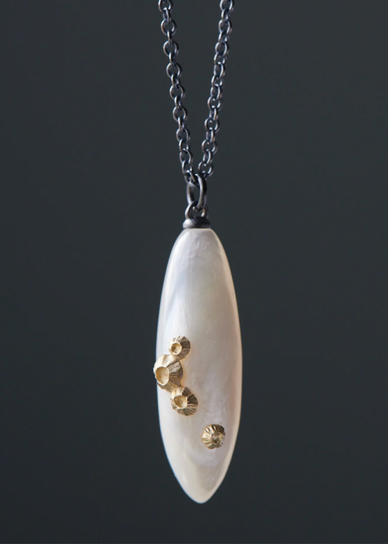 Hannah Blount | Large Mother of Pearl Necklace | 14k Barnacles