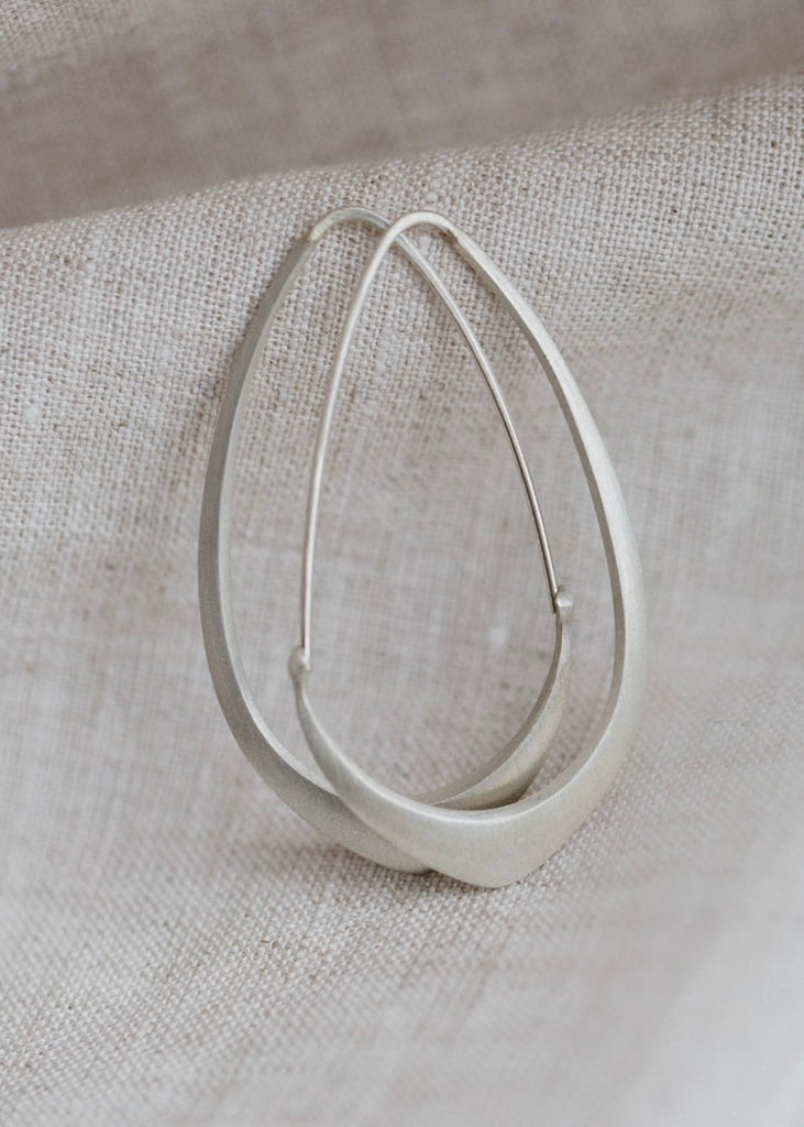 Hannah Blount | Little Facet Hoops | Silver