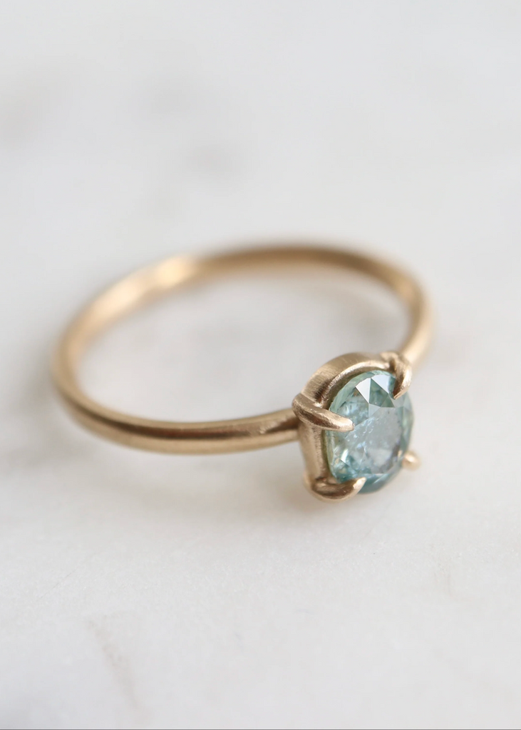 Hannah Blount | Mist Tide Montana Sapphire Vanity Ring | 14k
