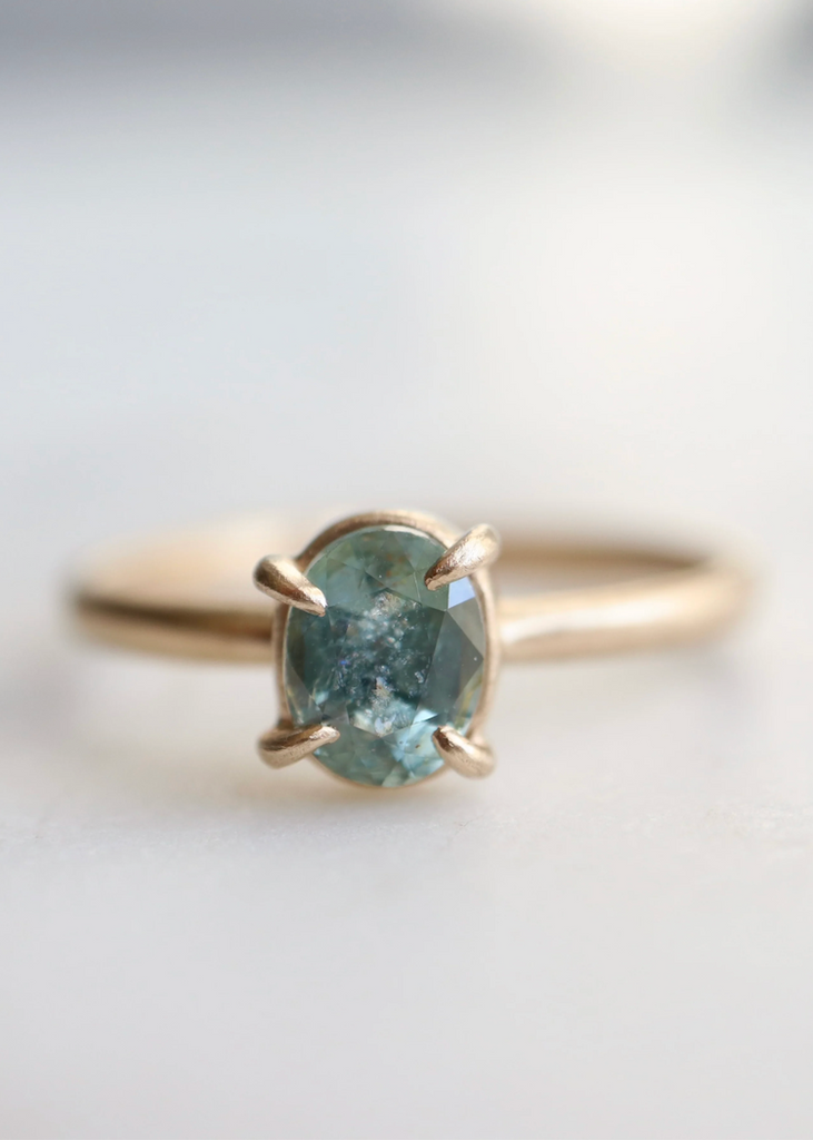 Hannah Blount | Mist Tide Montana Sapphire Vanity Ring | 14k