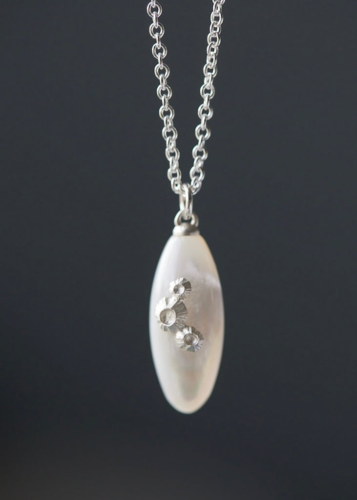 Hannah Blount | Necklace | Mother of Pearl | Sterling Barnacles