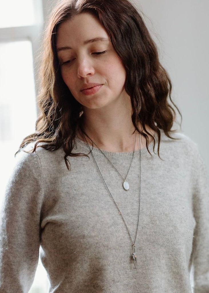 Hannah Blount | Skate Egg Case Necklace | 14k Barnacles