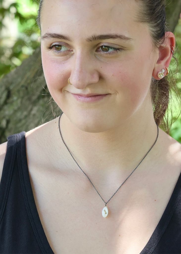 Hannah Blount | Small Mother of Pearl Necklace | 14k Barnacles