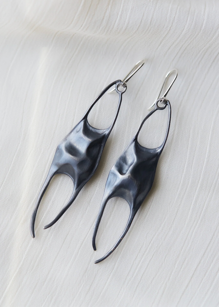 Hannah Blount | Small Skate Egg Case Earrings