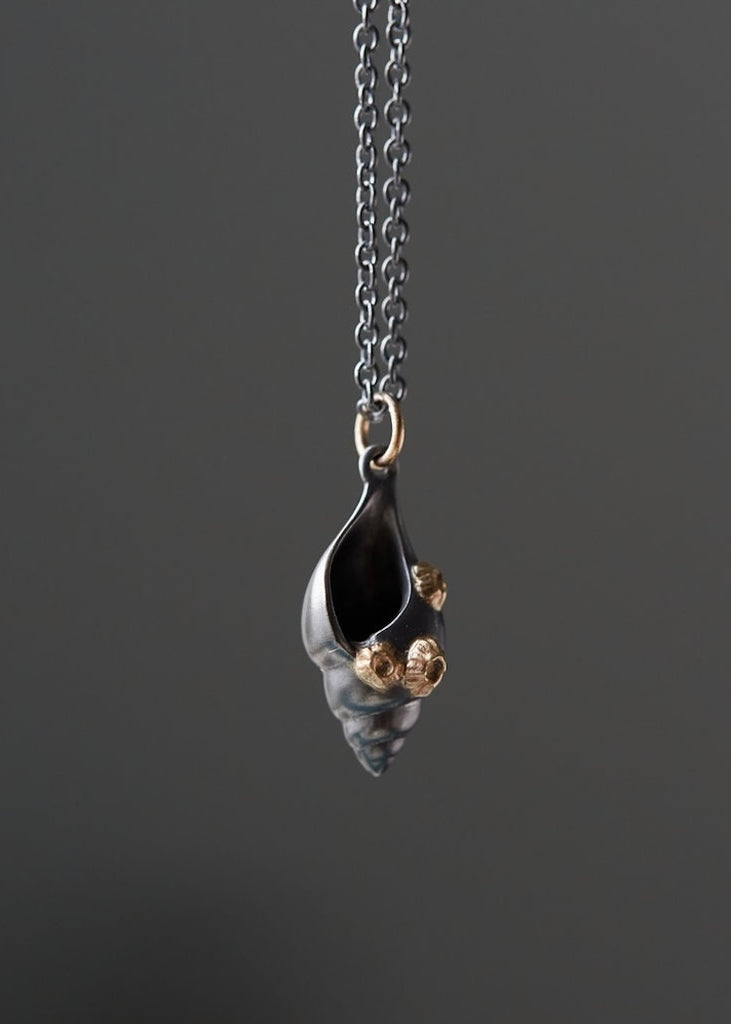 Hannah Blount | Small Tulip Shell Necklace | 14k Barnacles