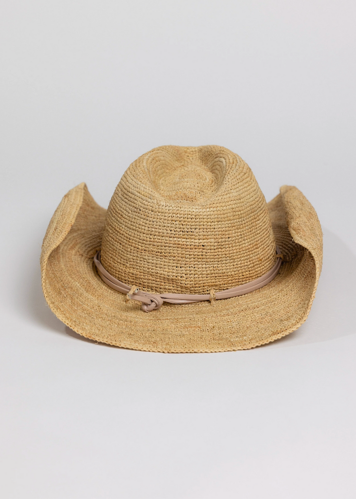 Raffia Crochet Cowboy Hat