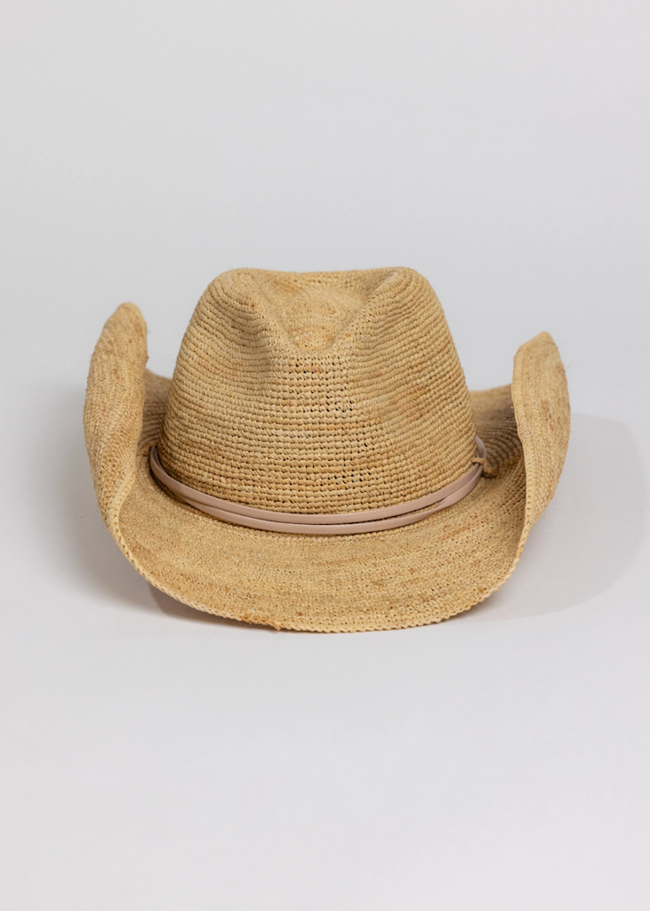 Raffia Crochet Cowboy Hat