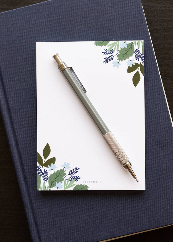 Hazelmade | Blue Bouquet Florals Notepad