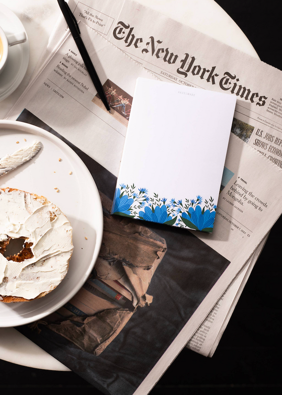 Hazelmade | Blue Gentian Notepad | 4" x 5.5"