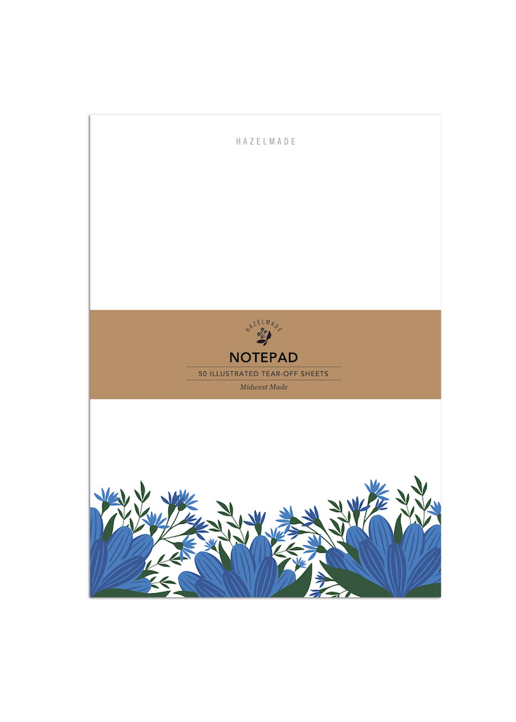 Hazelmade | Blue Gentian Notepad | 4" x 5.5"