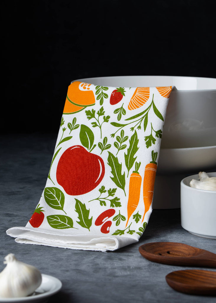 Hazelmade | Farmers Market Tea Towel | Orange
