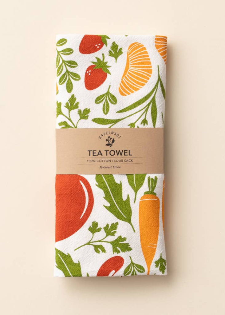 Hazelmade | Farmers Market Tea Towel | Orange